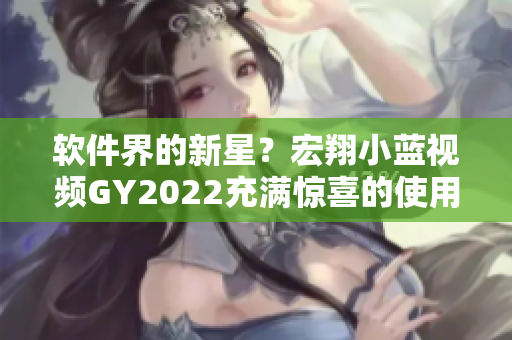 软件界的新星？宏翔小蓝视频GY2022充满惊喜的使用体验！