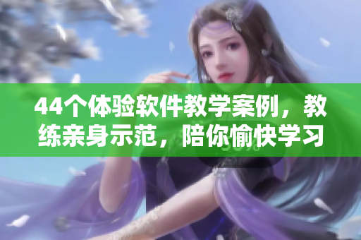 44个体验软件教学案例，教练亲身示范，陪你愉快学习！