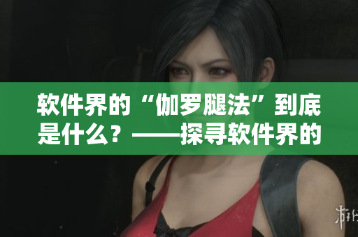 软件界的“伽罗腿法”到底是什么？——探寻软件界的利器与玄妙之处