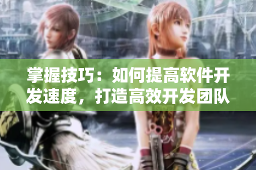 掌握技巧：如何提高软件开发速度，打造高效开发团队！