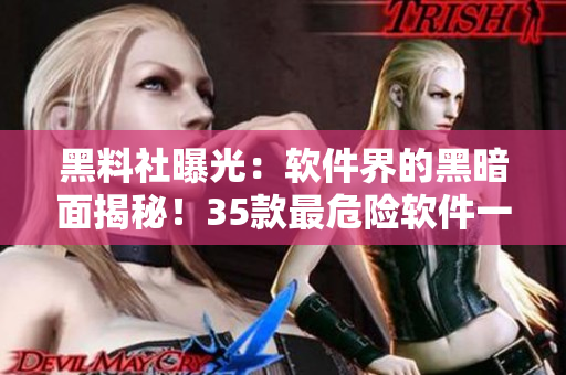 黑料社曝光：软件界的黑暗面揭秘！35款最危险软件一览无余