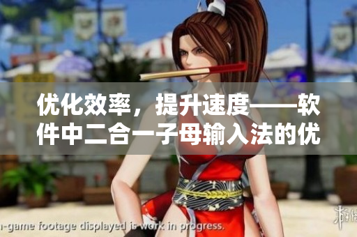 优化效率，提升速度——软件中二合一子母输入法的优势