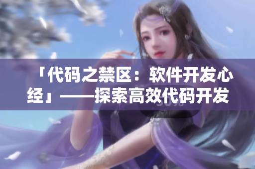 「代码之禁区：软件开发心经」——探索高效代码开发之道