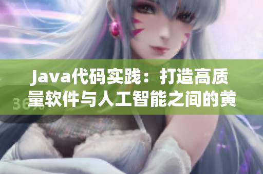 Java代码实践：打造高质量软件与人工智能之间的黄金平衡
