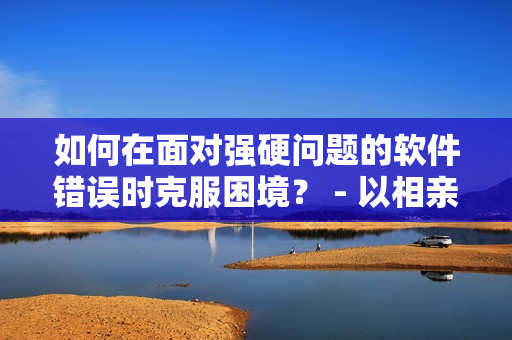 如何在面对强硬问题的软件错误时克服困境？ - 以相亲为喻的学习心得