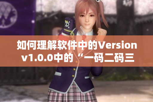 如何理解软件中的Version v1.0.0中的“一码二码三码”？