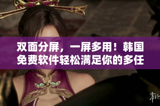 双面分屏，一屏多用！韩国免费软件轻松满足你的多任务需求！