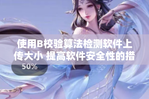 使用B校验算法检测软件上传大小 提高软件安全性的措施