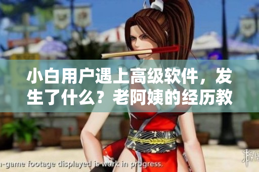 小白用户遇上高级软件，发生了什么？老阿姨的经历教会你应对软件初体验！