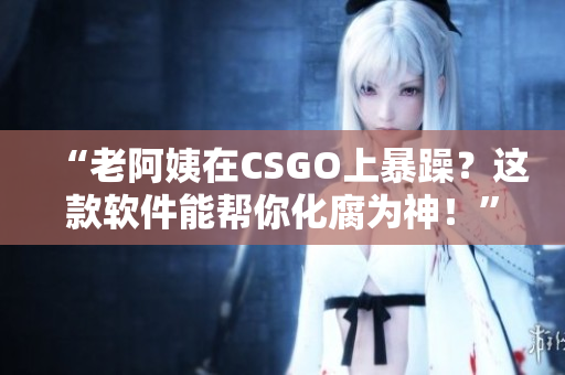 “老阿姨在CSGO上暴躁？这款软件能帮你化腐为神！”