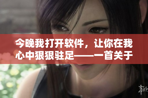 今晚我打开软件，让你在我心中狠狠驻足——一首关于软件浪漫之歌