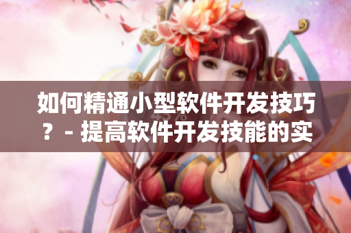 如何精通小型软件开发技巧？- 提高软件开发技能的实用方法