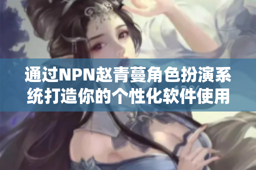 通过NPN赵青蔓角色扮演系统打造你的个性化软件使用体验