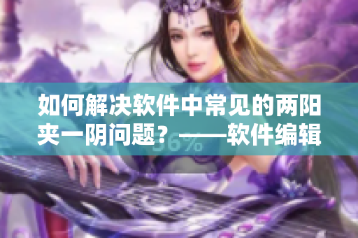 如何解决软件中常见的两阳夹一阴问题？——软件编辑技巧分享