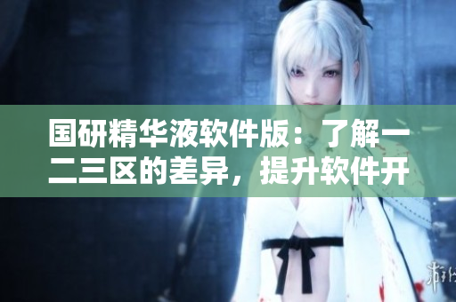 国研精华液软件版：了解一二三区的差异，提升软件开发效率