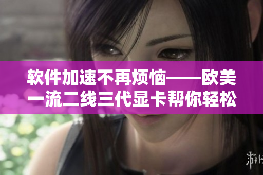 软件加速不再烦恼——欧美一流二线三代显卡帮你轻松实现高效加速