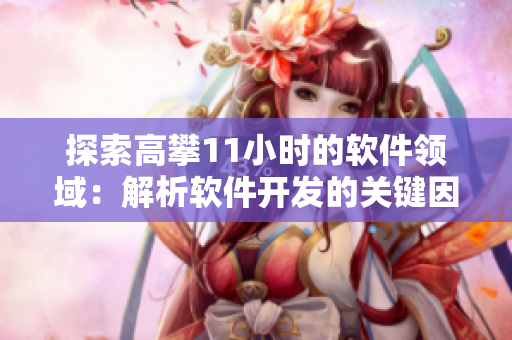 探索高攀11小时的软件领域：解析软件开发的关键因素和市场前景