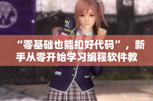 “零基础也能扣好代码”，新手从零开始学习编程软件教程
