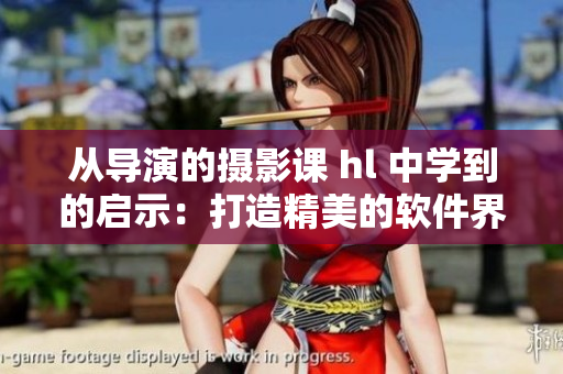 从导演的摄影课 hl 中学到的启示：打造精美的软件界面