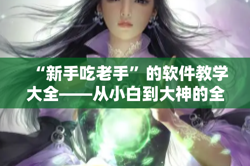 “新手吃老手”的软件教学大全——从小白到大神的全程指导