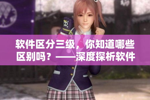 软件区分三级，你知道哪些区别吗？——深度探析软件一二三区差异