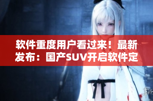 软件重度用户看过来！最新发布：国产SUV开启软件定制化时代！