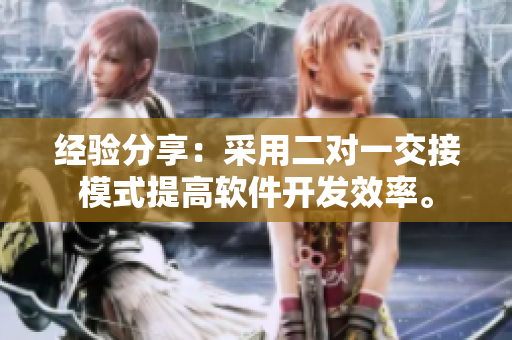 经验分享：采用二对一交接模式提高软件开发效率。