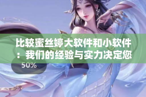 比较蜜丝婷大软件和小软件：我们的经验与实力决定您的选择