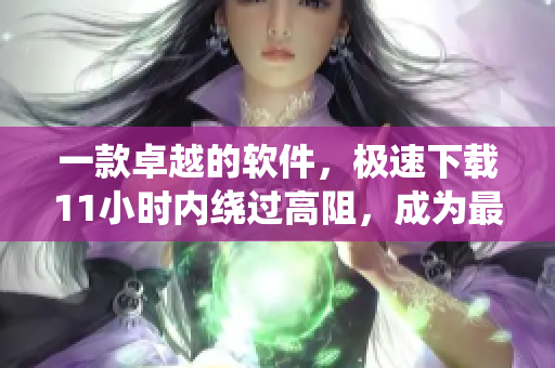 一款卓越的软件，极速下载11小时内绕过高阻，成为最火爆热销的必备工具