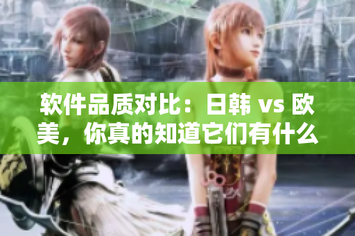 软件品质对比：日韩 vs 欧美，你真的知道它们有什么不同吗？